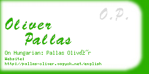 oliver pallas business card